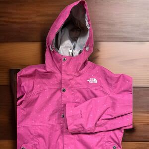 The North Face Womens Ski Jacket Pink Size Large Waterproof Hooded Hyvent